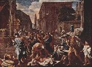 Nicolas Poussin The Plague at Ashdod, oil painting artist